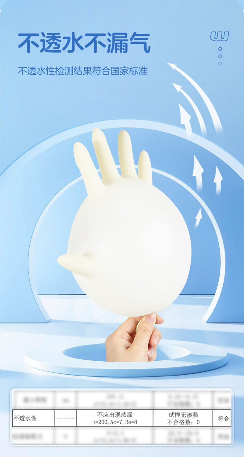 高邦光面有粉一次性使用非滅菌橡膠外科手套8