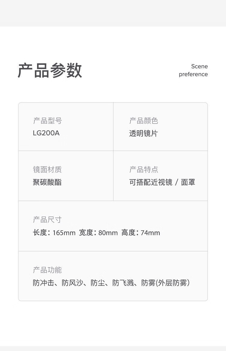 霍尼韋爾200500 LG200A透明防霧護(hù)目鏡鏡片圖片12