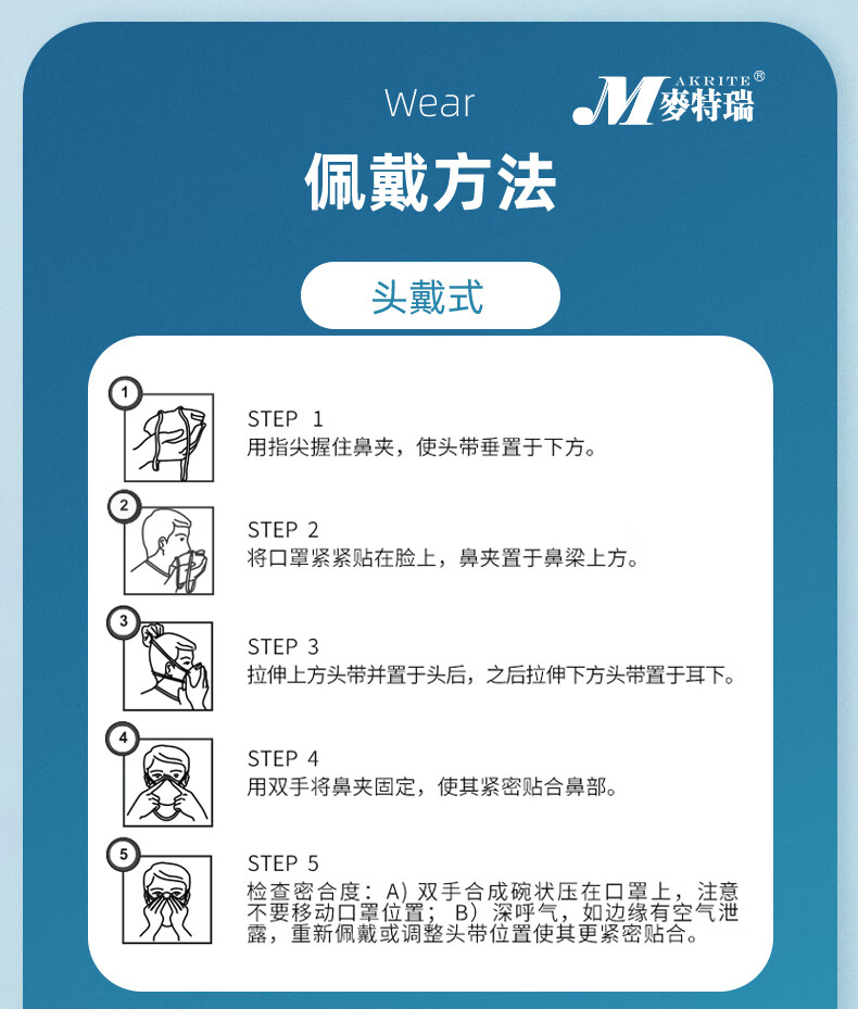 麥特瑞9900V KN95折疊帶閥耳掛頭戴式雙用防塵口罩圖片21