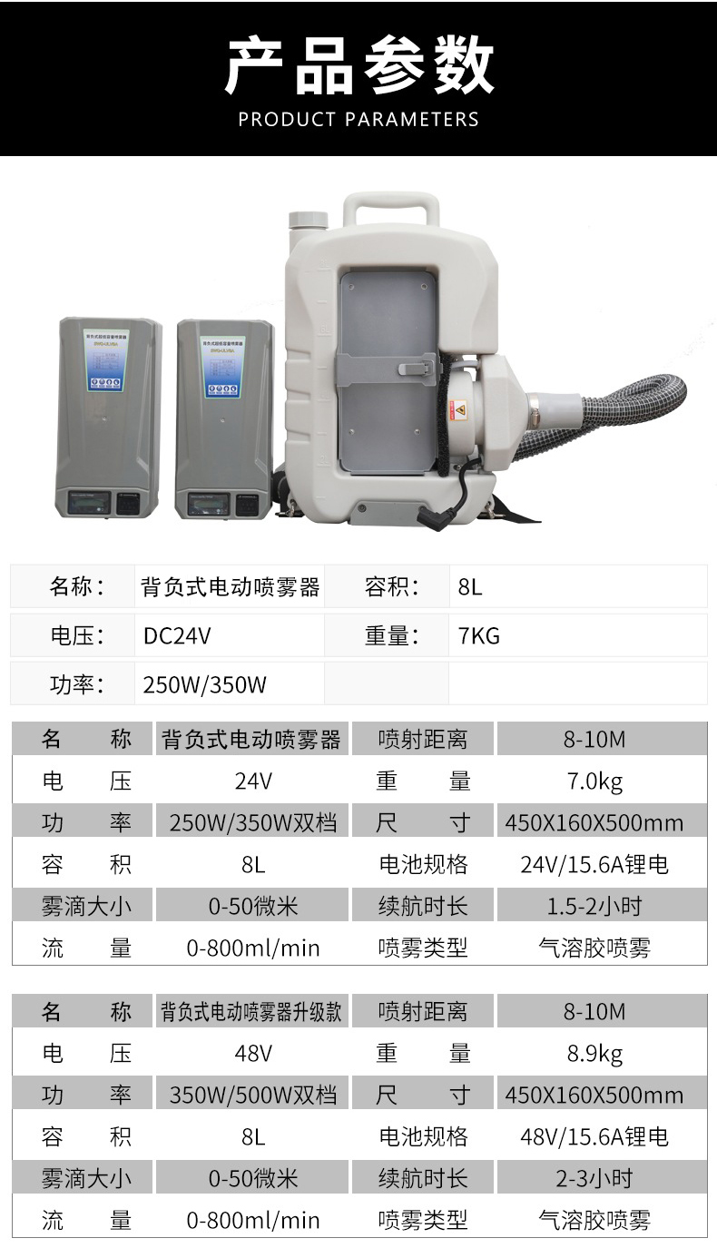 定和DH9619充電超低容量背負(fù)式電動噴霧器8L6