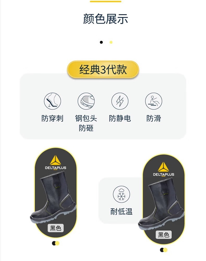 代爾塔301116 ONTARIO3 S1P防靜電PU底勞保安全靴21