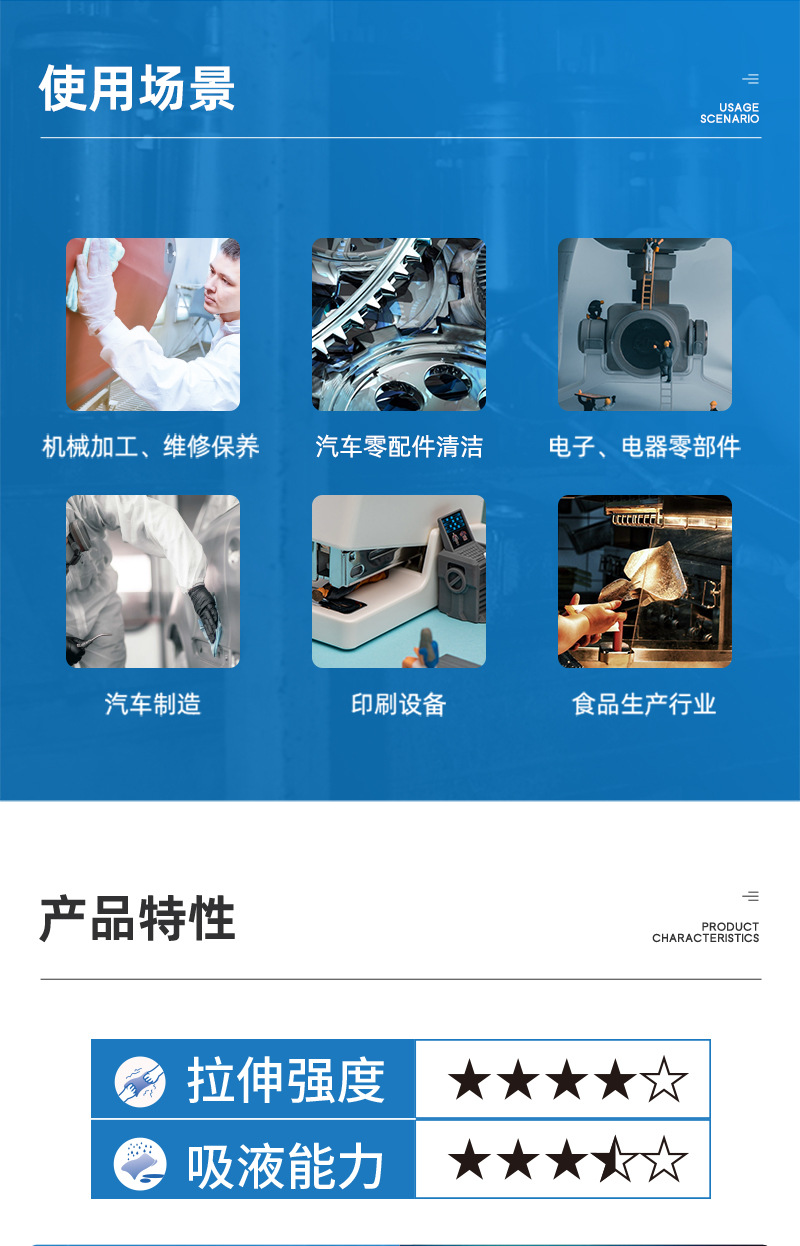 捷易明FB240無(wú)塵擦拭Dupont杜邦紙卷狀多用途工業(yè)擦拭布3