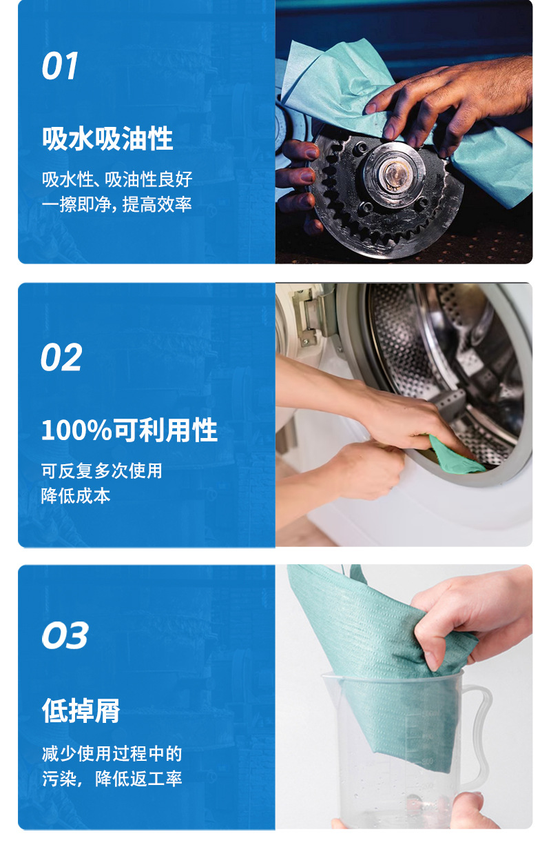 捷易明FB240無(wú)塵擦拭Dupont杜邦紙卷狀多用途工業(yè)擦拭布4