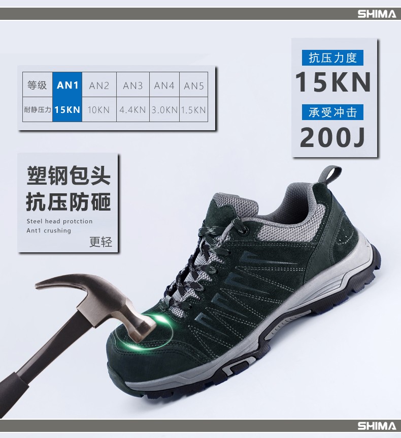SHIMA?，擜6035防滑防靜電絕緣安全鞋圖片3