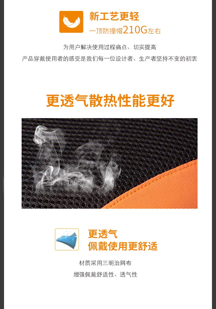 賽銳SR-1028-BL-M輕型防撞帽舒適款中號(hào)6