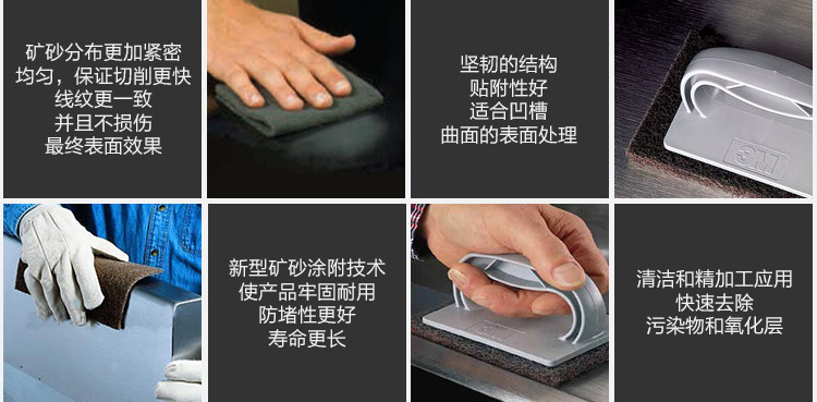 3M 64660拋光去毛刺碳化硅工業(yè)百潔布2