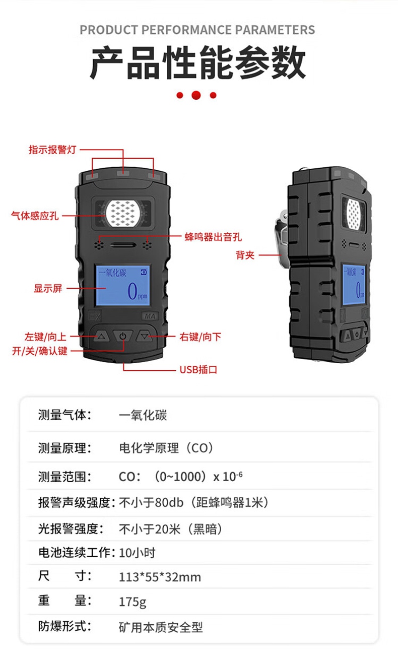 愛(ài)德克斯CTH1000礦用一氧化碳檢測(cè)儀11.jpg