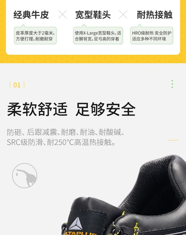 代爾塔301921 KAMOGA2 S1 HRO HI CI防砸防靜電安全鞋3