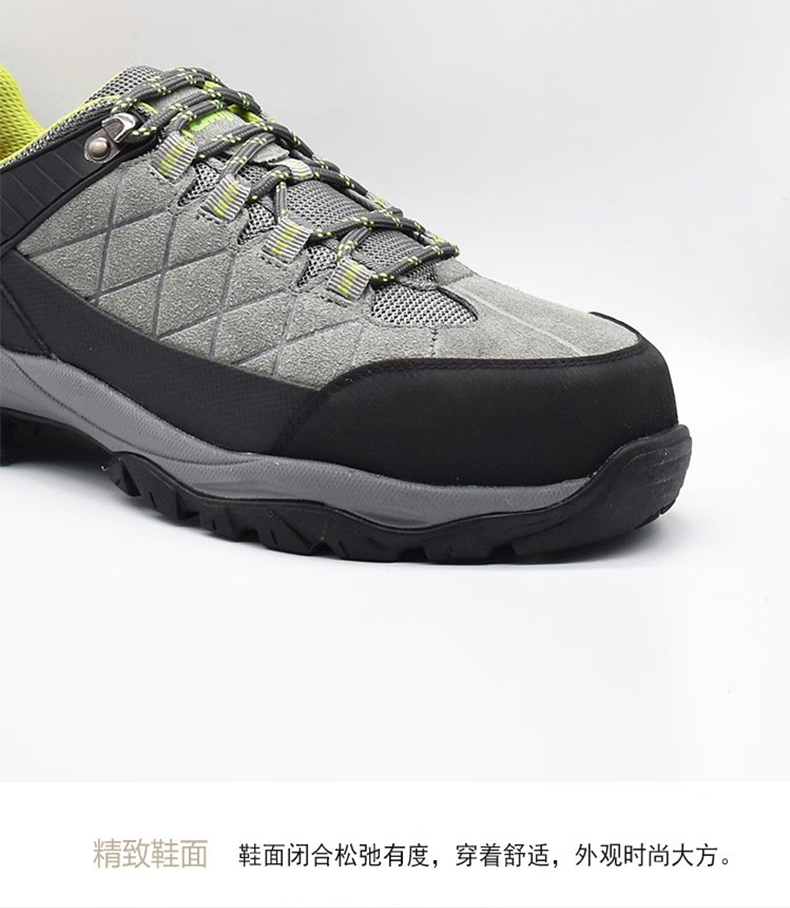 百集D1100灰綠色優(yōu)質(zhì)反毛皮防滑耐磨安全鞋9