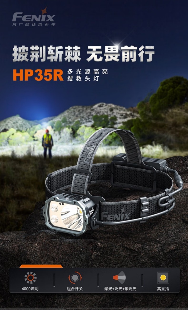 FENIX菲尼克斯HP35R SAR HP系列多光源高亮搜救頭燈1.jpg
