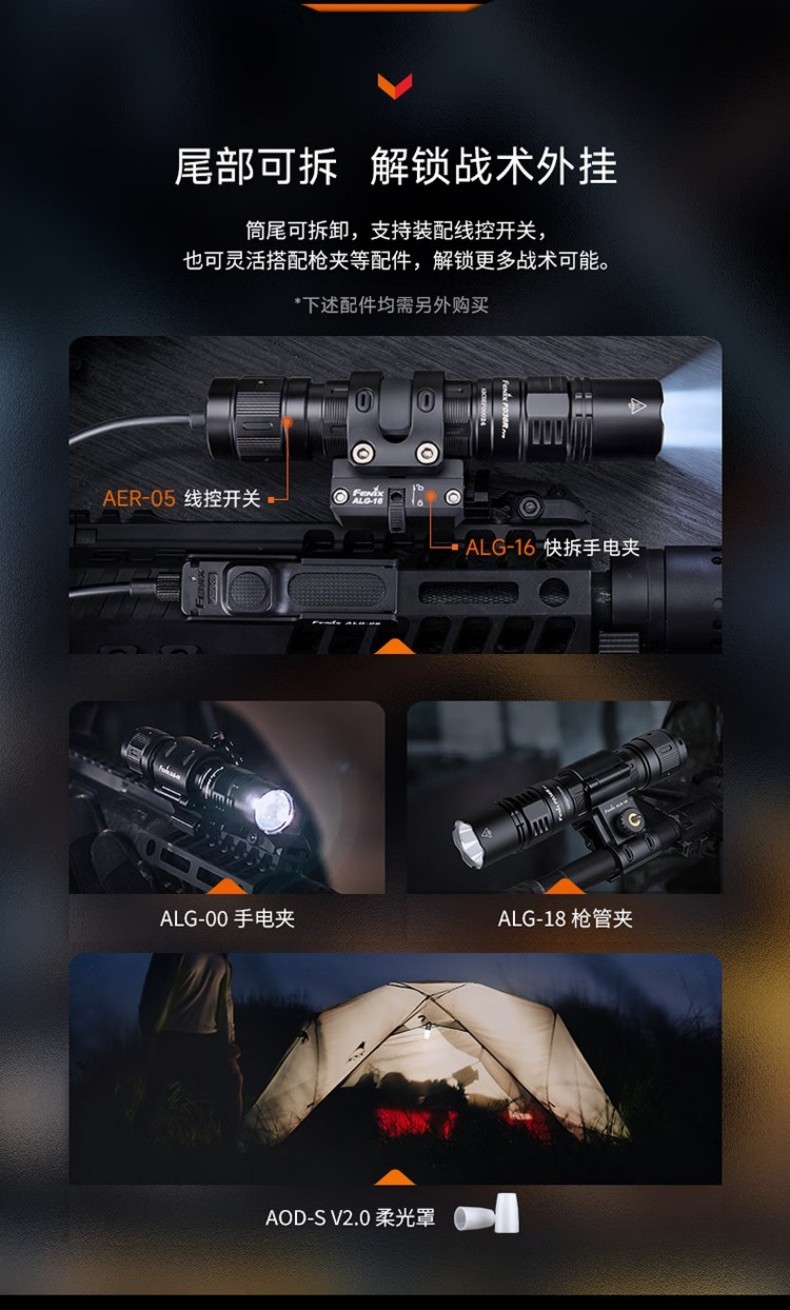 FENIX菲尼克斯PD36R Pro PD系列高性能充電戰(zhàn)術(shù)小直筒手電8.jpg