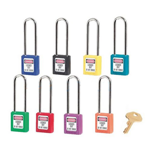 瑪斯特411MCNLTBLU藍色XENOY工程塑料安全掛鎖