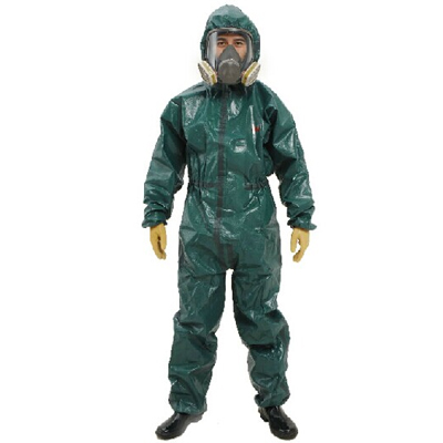 3M4680綠色帶帽連體防護服