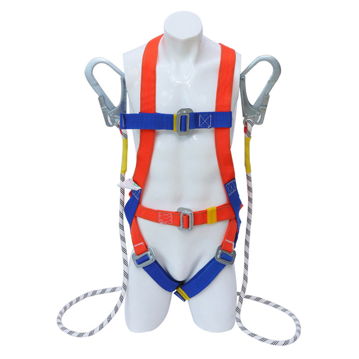 歐式雙大鉤五點(diǎn)式高空安全帶(帶緩沖包)