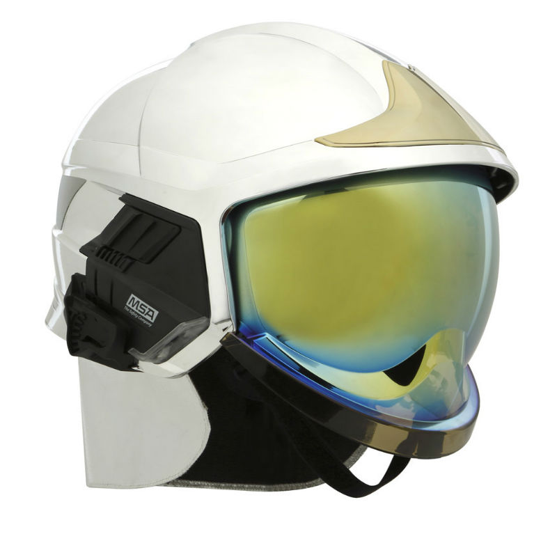 梅思安10166684鎳色消防頭盔