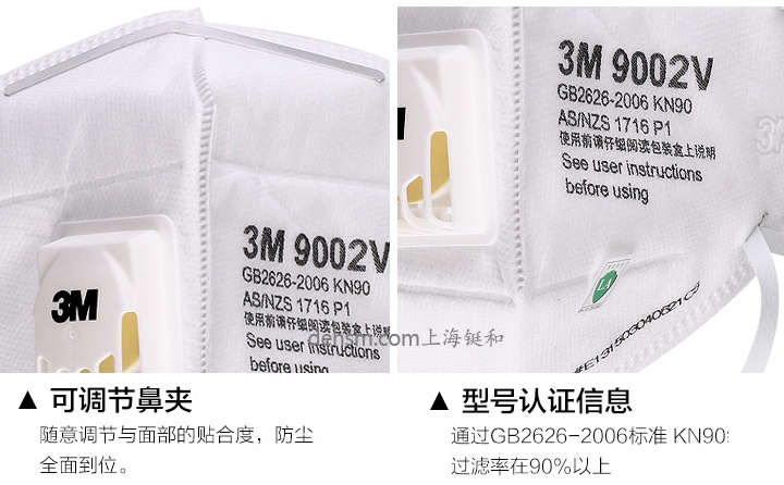3M9002V口罩可調(diào)節(jié)鼻夾，符合國標(biāo)認(rèn)證