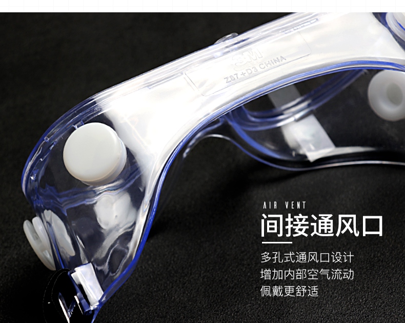 3M1621AF護(hù)目鏡間接通風(fēng)口設(shè)計