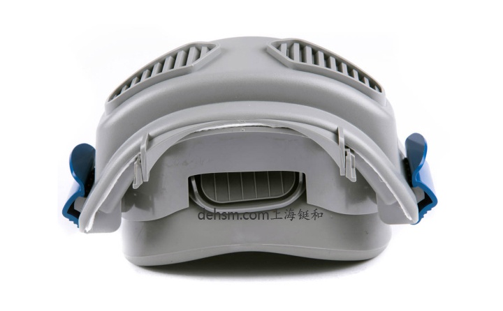 3M7771硅膠半面罩防塵面具圖片-底部