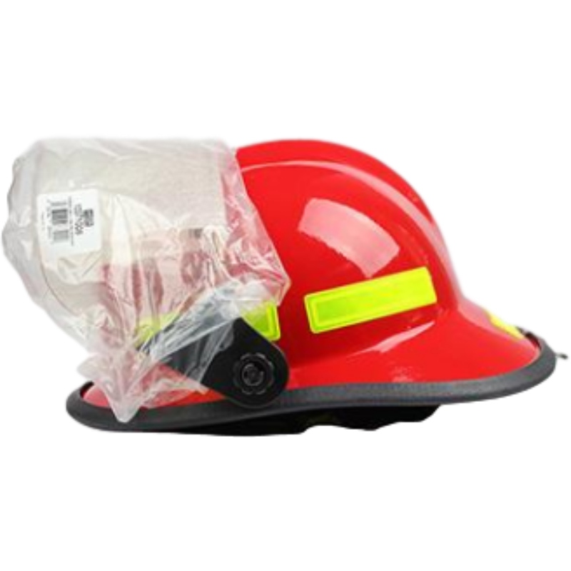 梅思安10107117-a紅色F3美式鋁質(zhì)披肩消防頭盔圖2