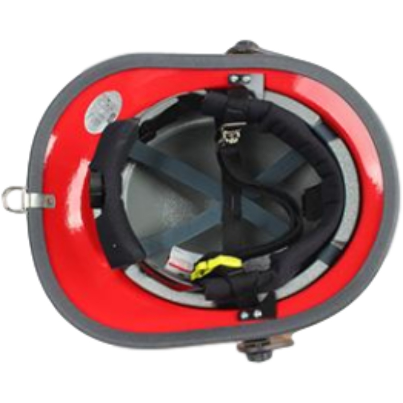 梅思安10107117-a紅色F3美式鋁質(zhì)披肩消防頭盔圖3